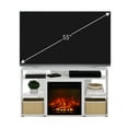thumbnail image 7 of Furinno Jensen Corner TV Stand with Fireplace for TV up to 55 Inches, Solid White, 7 of 7