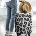 thumbnail image 2 of Black Leopard Pattern Luggage Cover Fashion Suitcase Cover Baggage Covers Fit 25-28 Inch Luggage (Go Travel), 2 of 5