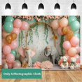thumbnail image 5 of 210X150cm Children's Forest Animal Birthday Background Cloth Party Balloon Photography Background Cloth Party Decor, D, 5 of 5