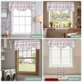 thumbnail image 6 of Tie Up Valances for Windows, Pink Grey Stripe Adjustable Valance Curtains Window Treatment for Living Room/Bedroom, Minimalist Farmhouse Striped Rod Pocket Kitchen Curtains & Drapes 42x12 Inch, 6 of 9