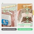 thumbnail image 2 of Nbpower Baby Hangers 50 Pack, 11"-14" Extendable Kids Hangers, Non-Slip Baby Hangers for Closet, Plastic Kid Hangers with Windproof Buckle, Baby Clothes Hangers for Pants Shirts Outfit Onesie, Green, 2 of 7