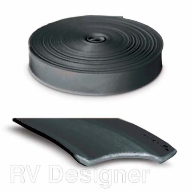 RV Designer Insert de Moulure de Garniture E369 Utilisé pour le Moulage de Garniture; Robuste; Largeur 1 Pouce x Longueur 25 Pieds; Noir; Vinyle