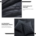 thumbnail image 4 of IR Imperial Rooms Luxury Velvet Quilt Set Ultrasonic Embossed Bedspread Geometric Pattern 2-Piece Soft Reversible Twin Size Black, 4 of 10