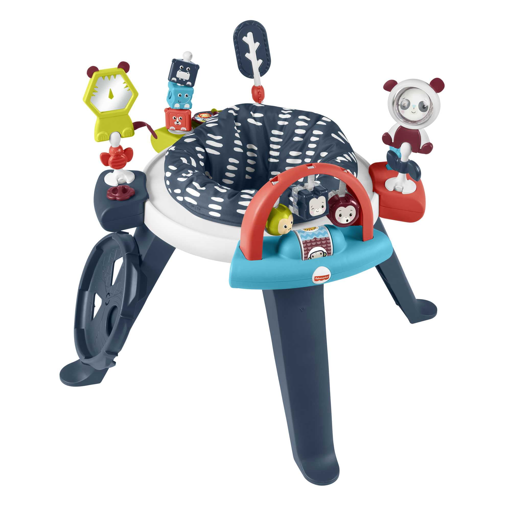 Fisher Price Sit to Stand Activity Center with Musical Learning Toys and Seat Baby to Toddler Spin n Play Safari Table Walmart