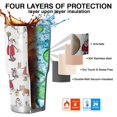 thumbnail image 7 of 30oz White Christmas Santa and Character Pattern Tumblers Stainless Steel Tumbler with Lid and Straw,Vacuum Insulated Double Wall Travel Tumbler Cups Mug with Cleaning Brush for Coffee,Tea, 7 of 7