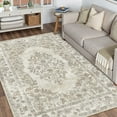 thumbnail image 4 of WIPONKEN 3x5 Area Rugs for Living Room Bedroom Dining Room Office Farmhouse, Machine Washable Non Slip Vintage Persia Rug Beige, 4 of 6