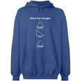 thumbnail image 2 of OXI Hoodie Sweatshirt - Name The Triangle Ronald, Basic Casual Hoodie for Men's and Women Fleece Hoodie Long Sleeve - Indigo Blue Large, 2 of 3