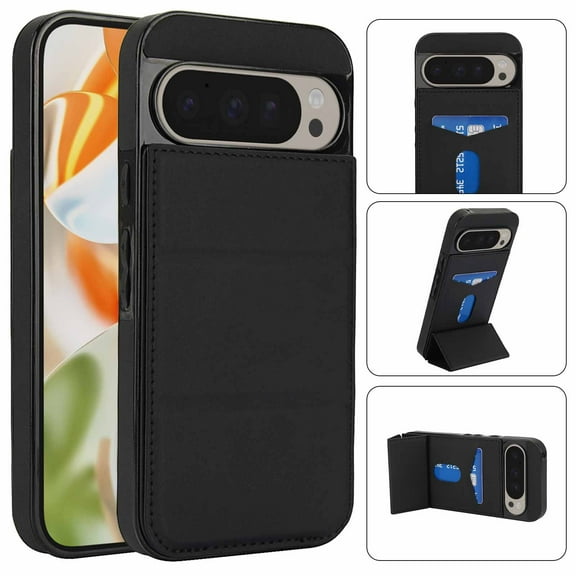 Phone Case For Google Pixel 9Pro XL 9A 9/9pro 8A 8Pro Card Slot Holder Stand Shockproof Phone Leather Cover
