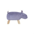 thumbnail image 3 of Harlen the Hippo Children's Stool, Purple Chenille, 3 of 5