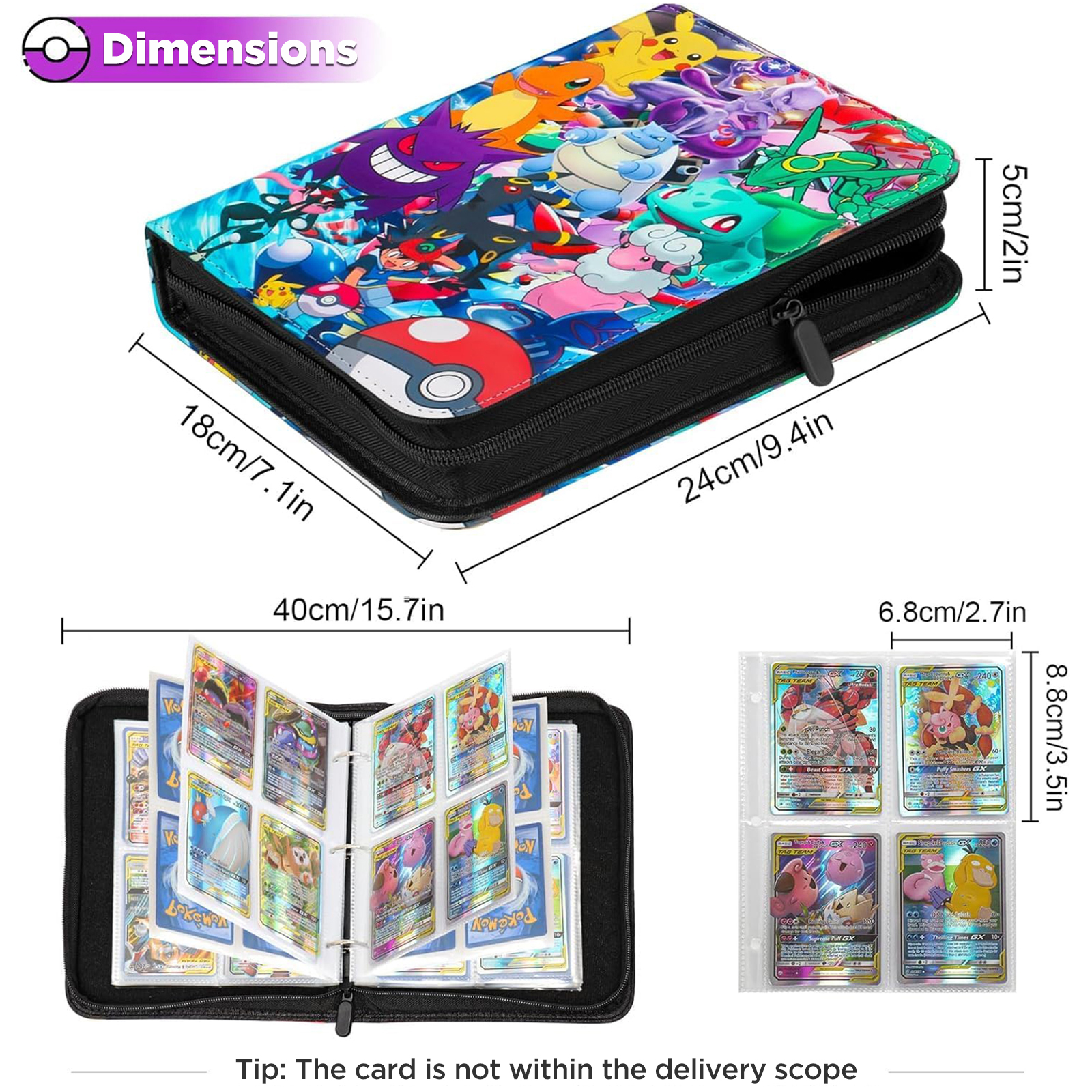 KENDINHF 4-Pocket Card Binder 400 Pockets Multicolor photo 2