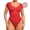 Red, variant on Tummy Control Seamless Short-Sleeve Bodysuit