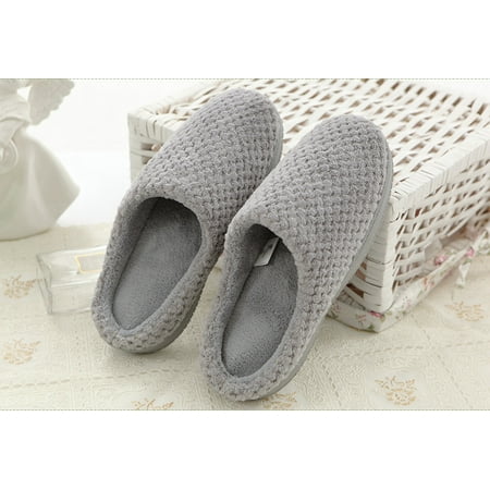

Homgreen Women s Textured Microterry Low Back Slippers with Memory Foam