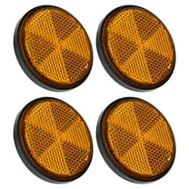 ROMANSENTIAL 4Pcs Plastic Reflector Yellow for Workplace Safety