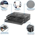 thumbnail image 5 of MOUNT-IT! Mesh Computer Monitor Stand Riser [Metal] Desk Organizer with Two Pullout Storage Drawers for Desktop,, 5 of 5