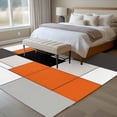 thumbnail image 4 of Orange Black 5x7 Area Rugs for Living Room, Gray Geometric Abstract Color Block Modern Non Slip Floor Mat Washable Low-Profile Indoor Carpet for Bedroom, Dining Room, Bathroom, 4 of 9