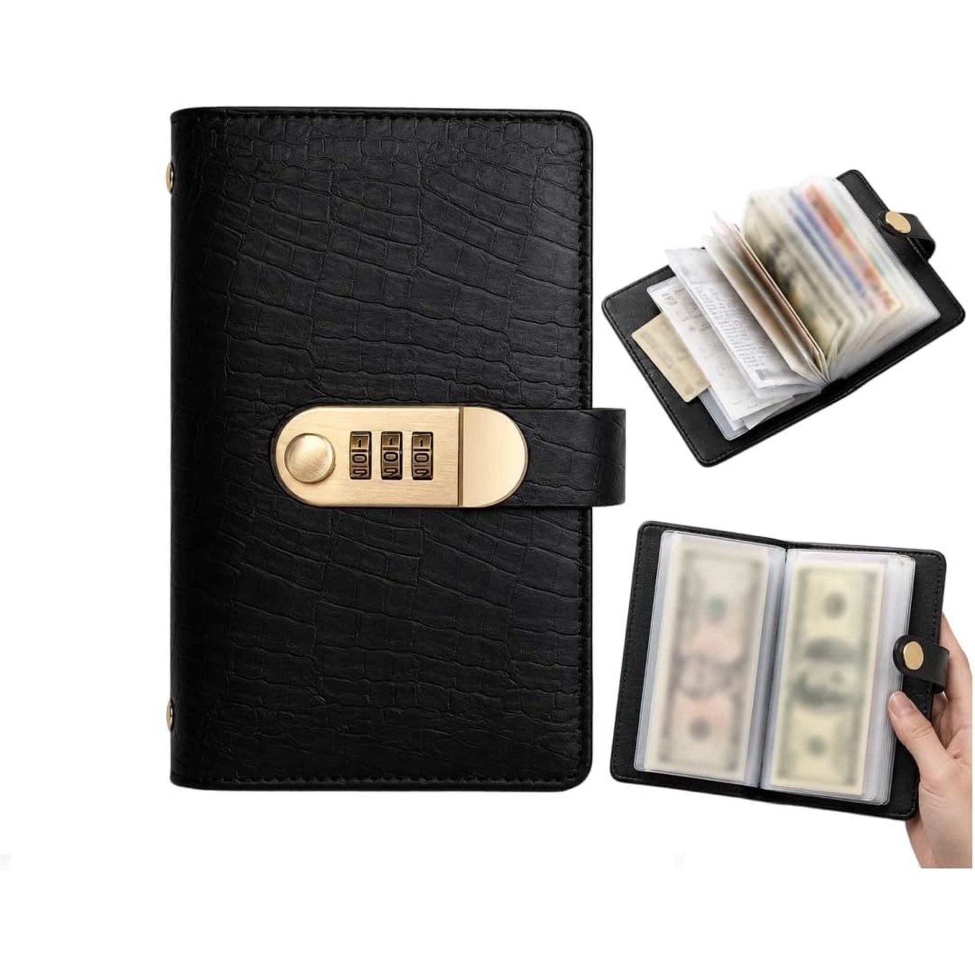 100 Envelope Money Saving Challenge Book with Lock, Budget Planner Binder with Cash Envelopes
