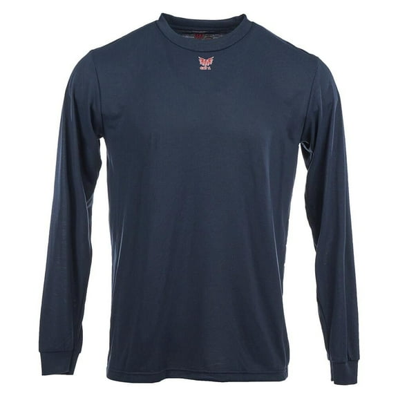 Flame Resistant T Shirts, CAT1 Long Sleeve Shirt, Blue, X-Large, SAFEGEAR