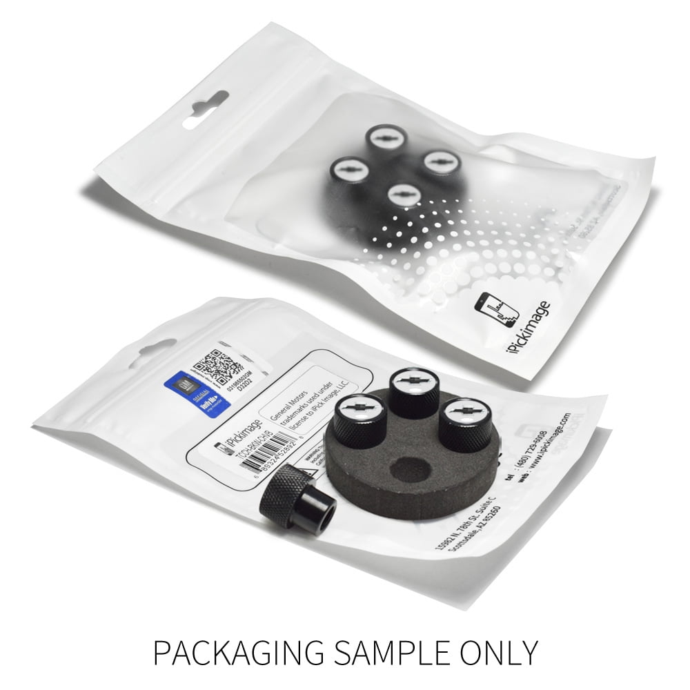 Chevrolet Black Logo in White on Black Aluminum Tire Valve Stem Caps
