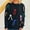 Black, variant on Oversized Sweaters for Women Y2k Bow Print Crew Neck Drop Shoulder Long Sleeve Knit Pullover Tops