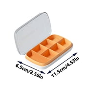 Ohufall Double 7-cell Pills Box With Pills Cutter Weekly Pills Box, pill organizer, travel pill box, Round Pills Storage Box Portable Travel Pills Cutter Box