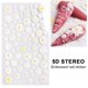 thumbnail image 3 of Pegatinas para decoración de uñas con relieve estereoscópico 5D, diseños de uñas para mujeres, decoraciones de uñas acrílicas DIY, 3 hojas, 10,5 x 6 cm, 3 of 5