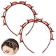 thumbnail image 1 of 2PCS-Diadema trenzada marrón-diadema trenzada, 1 of 8