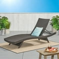 thumbnail image 2 of Chaise Longue de Patio, Chaise Longue Pliante Extérieure en Fer, Chaise Longue en Rotin PE Tout Temps Inclinable Réglable pour l'Extérieur, Chaise Longue Portable pour Plage Pelouse Piscine-Marron, 2 of 5