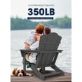 thumbnail image 7 of VOUA Folding Adirondack Chair Set of 4, HDPE Plastic Patio Chairs Perfect for Outdoor, Lawn, Garden, Deck, Outside, Gray, 7 of 7