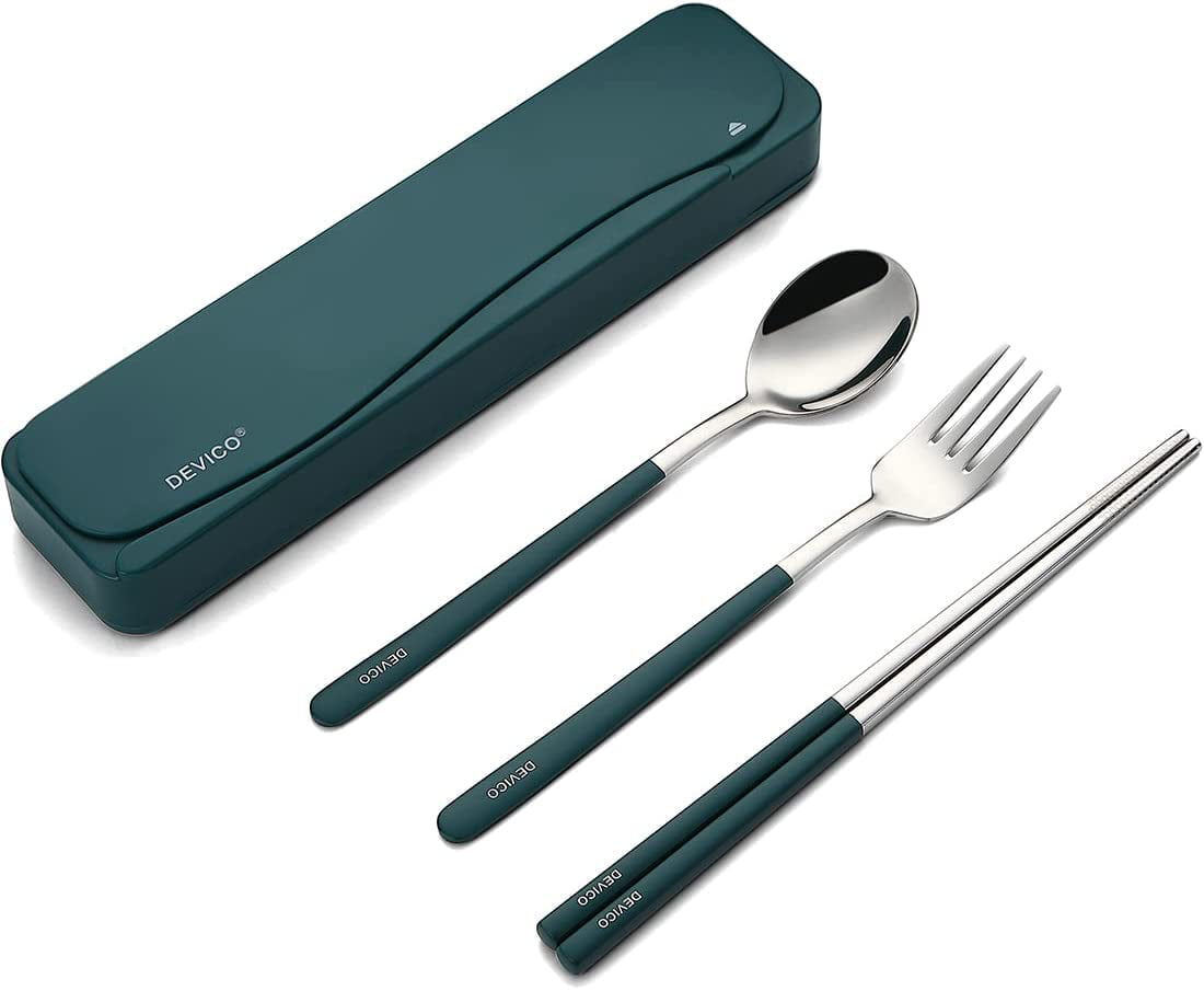 Chopsticks Set Kitchen Tableware Food Sticks Durable Flatware Reusable Stainless 