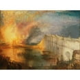 thumbnail image 2 of Joseph Mallord William Turner 14x11 Black Ornate Wood Framed Double Matted Museum Art Print Titled: The Burning of the Houses of Lords and Commons, October 16, 1834, 2 of 5