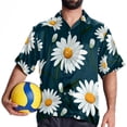 thumbnail image 4 of Daisy Men's Short Sleeve Hawaiian Beach Shirts, Casual Printed Button Down Spread Collar Tops, Summer Unisex Style, 4 of 6