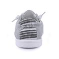 thumbnail image 4 of Zapatillas de deporte de lona sin cordones para mujer, zapatos casuales para caminar, comodidad clásica, zapatillas planas de moda (gris 07), 4 of 5