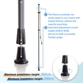 thumbnail image 3 of 79" × 59" Manual Retractable Awnings Adjustable Height (79-118in) - No drilling required, Gray, 3 of 7