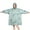 Daisy Flower Pattern, variant on Teal Daisy Flower Big Blooms Pattern Wearable Oversized Blanket,Wearable Blanket Hoodie for Adults,Cozy Hooded Blankets with Super Pockets,Super Warm Fuzzy Pullover for Women & Men
