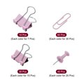 thumbnail image 3 of Papel Clips Carpeta Clips Juego, 144en2 Juegos Oficina Clips con Carpeta Clips, Papel Clips, Chinchetas Adecuadas para Escritorio Oficina Rosa Verde, 3 of 5