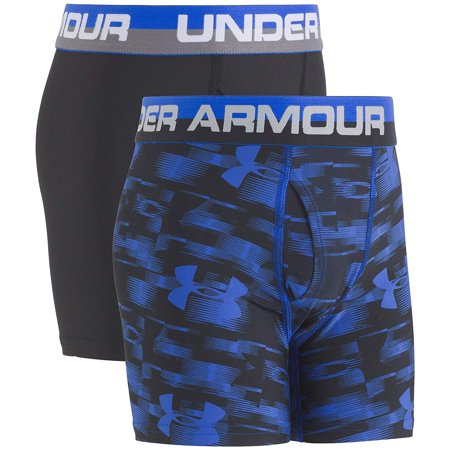 Under Armour Black Mens Large Stretch Two-Pack Boxer Brief