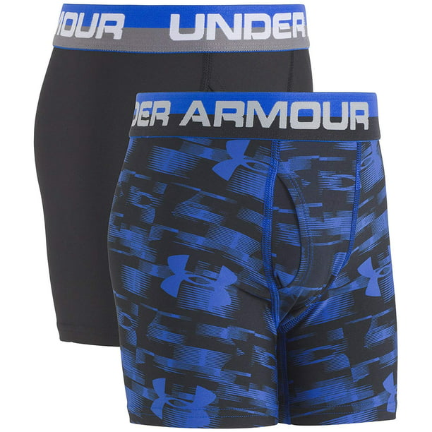 Under Armour - Under Armour Black Mens Large Stretch Two-Pack Boxer ...