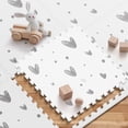 thumbnail image 3 of PIGLOG XL Baby Play Mat, 72"x48" Extra Large Foam Floor Tiles, 6-Piece Interlocking Puzzle Mat with Love Pattern, Waterproof & Easy to Clean, Non-Slip Tummy Time Mat for Infants & Toddlers, 3 of 8