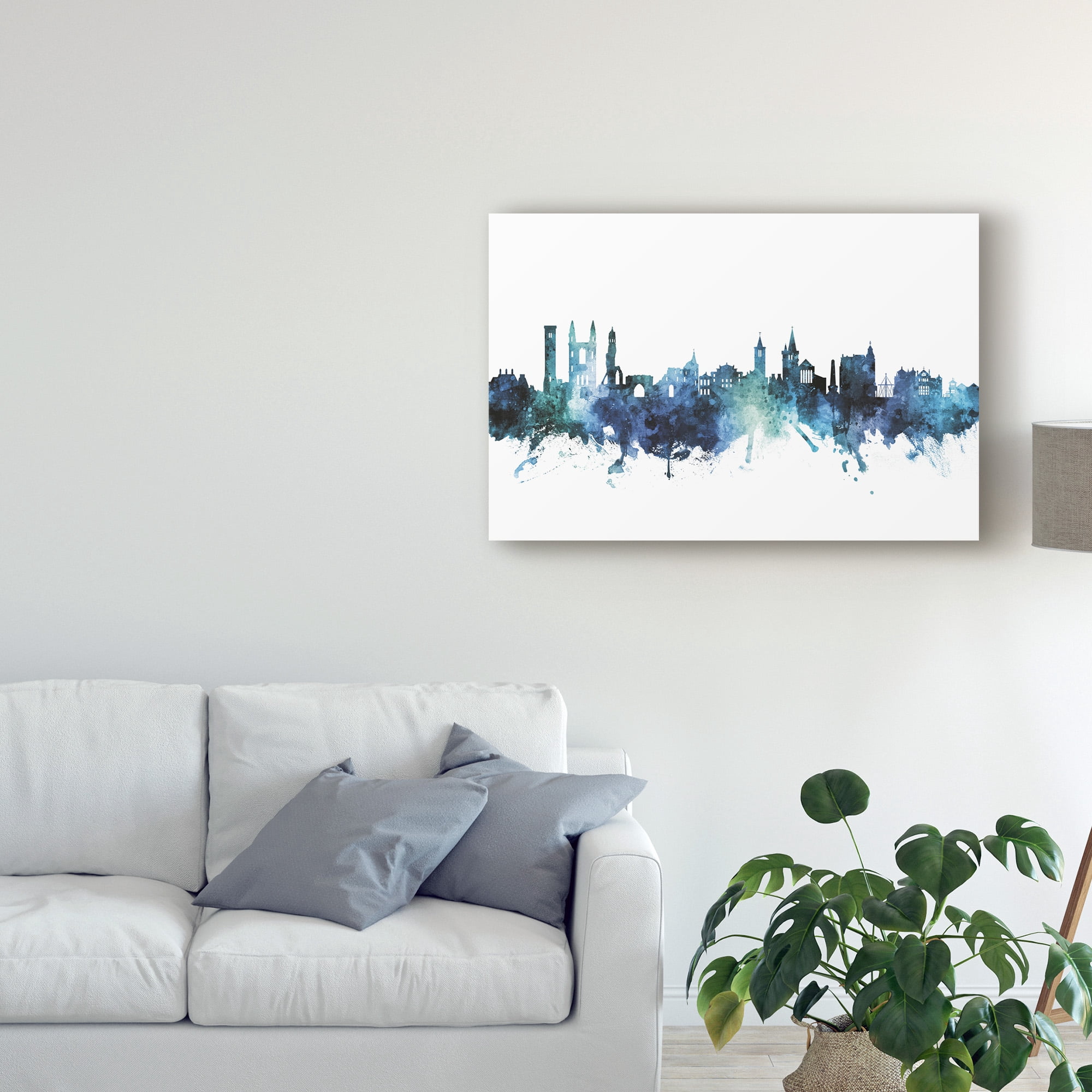Trademark Fine Art 'St Andrews Scotland Skyline Blue' Canvas Art by Michael Tompsett