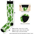 thumbnail image 3 of Coolnut 1 Pack St. Patrick's Day Clover Compression Socks for Women Men, Knee High Stockings for Athletic Sports,Running,Travel, 3 of 7