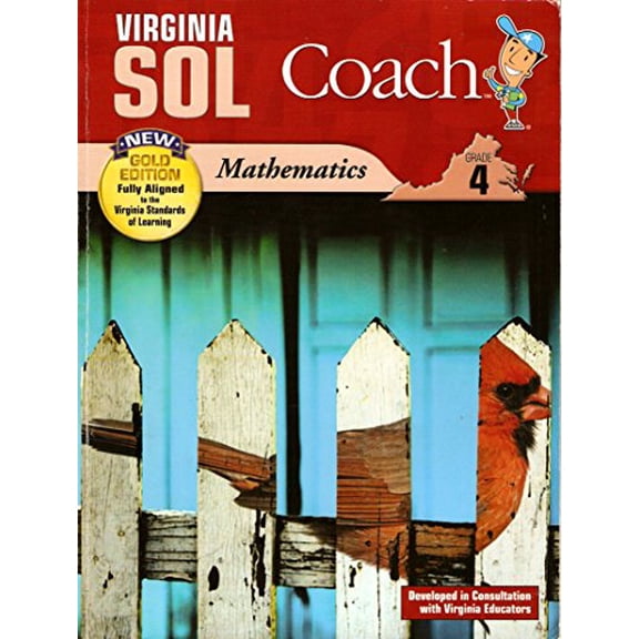 Pre-Owned Virginia SOL Coach, new Gold Edition, Mathematics, Grade 4, 9780783681344, 0783681348, Paperback,
