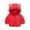 Red, variant on Krdevn Baby Bear Ear Hooded Puffer Jacket Quilted Winter Coat Size:2-3 Years