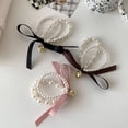 thumbnail image 1 of CHUANK 3 Pcs Élastiques à Cheveux Faux Nœud Perle Accessoires pour Femmes et Filles, 1 of 5
