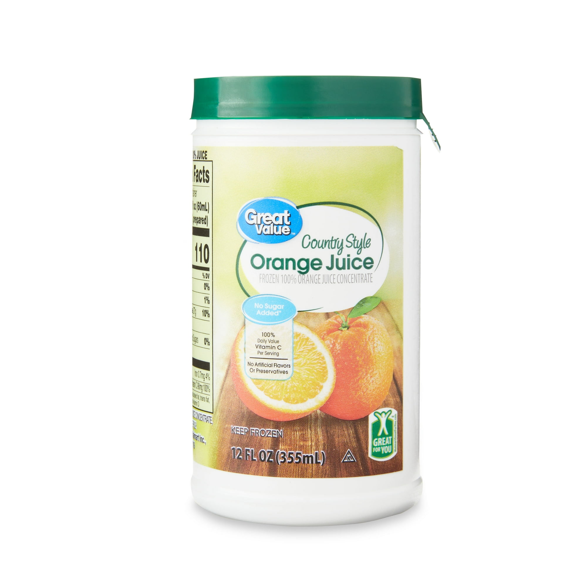 Great Value Country Style Orange Juice, 12 fl oz (Frozen)