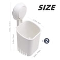 thumbnail image 7 of Powerful Suction Toothbrush Holder for Shower Wall, No Nail, No Glue! Self-draining Shower Cup for Toothpaste, Toothbrush, Kitchen Tableware, Strong Suction Cup Razor Holders for Bathroom, White, 7 of 7