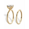 thumbnail image 2 of PalmBeach Jewelry Round Cubic Zirconia 2-Piece Solitaire Wedding Ring Set 2 TCW in Solid 10k Yellow Gold, 2 of 5