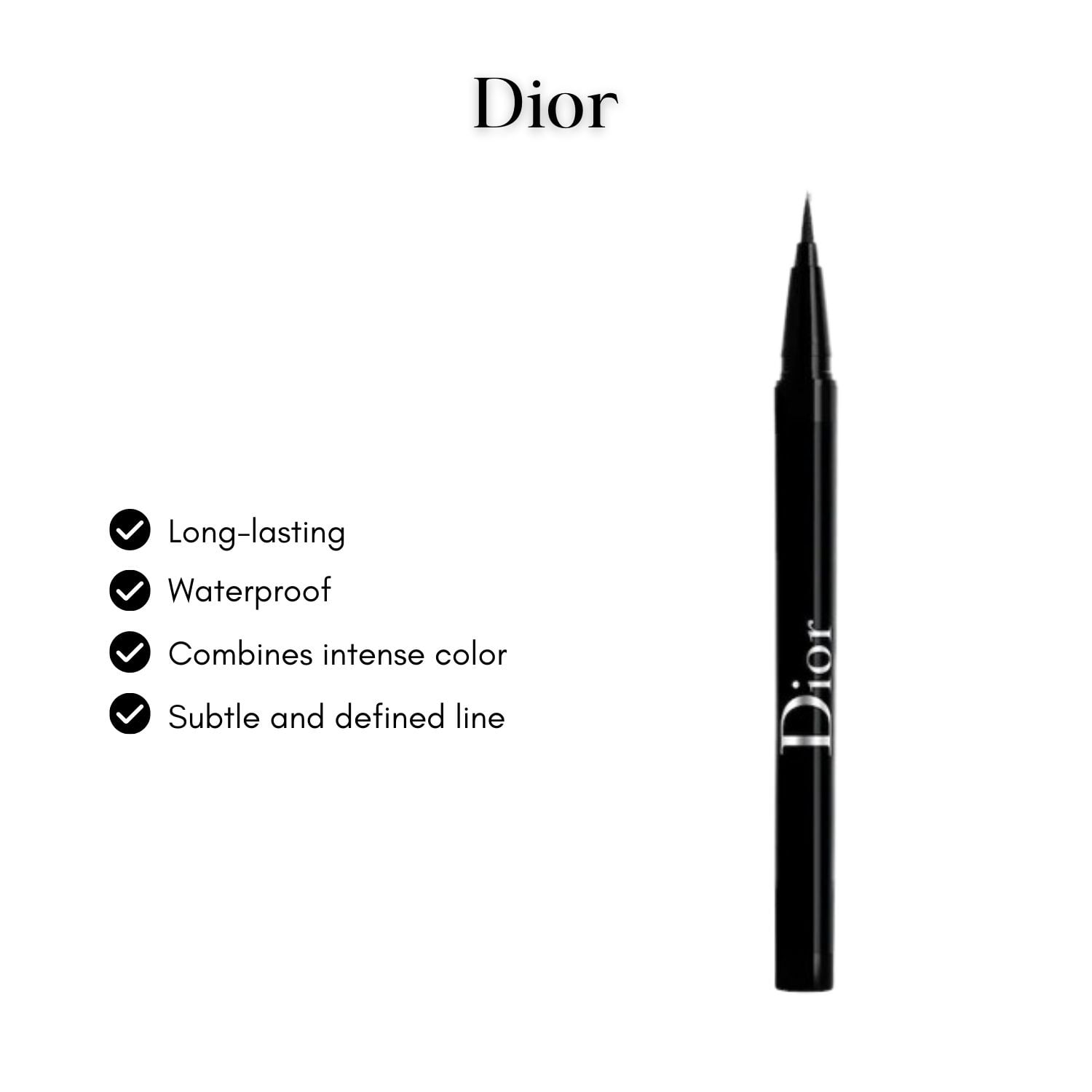 Diorshow On Stage Liquid Eyeliner Waterproof - 091 Matte Black by Christian Dior for Women - 0.01 oz Eyeliner