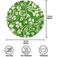 thumbnail image 2 of GZHJMY St Patrick's Day Clover Round Placemasts Set of 4, Non-Slip Heat Resistant Place Mats Washable Kitchen Dining Table Mats, 15.4", 2 of 5
