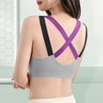 thumbnail image 4 of Abomasnow Sports Bras for Women Medium Support Criss Cross Strappy Bras Seamless Padded High Impact Yoga Athletic Exercise Bras, 4 of 5