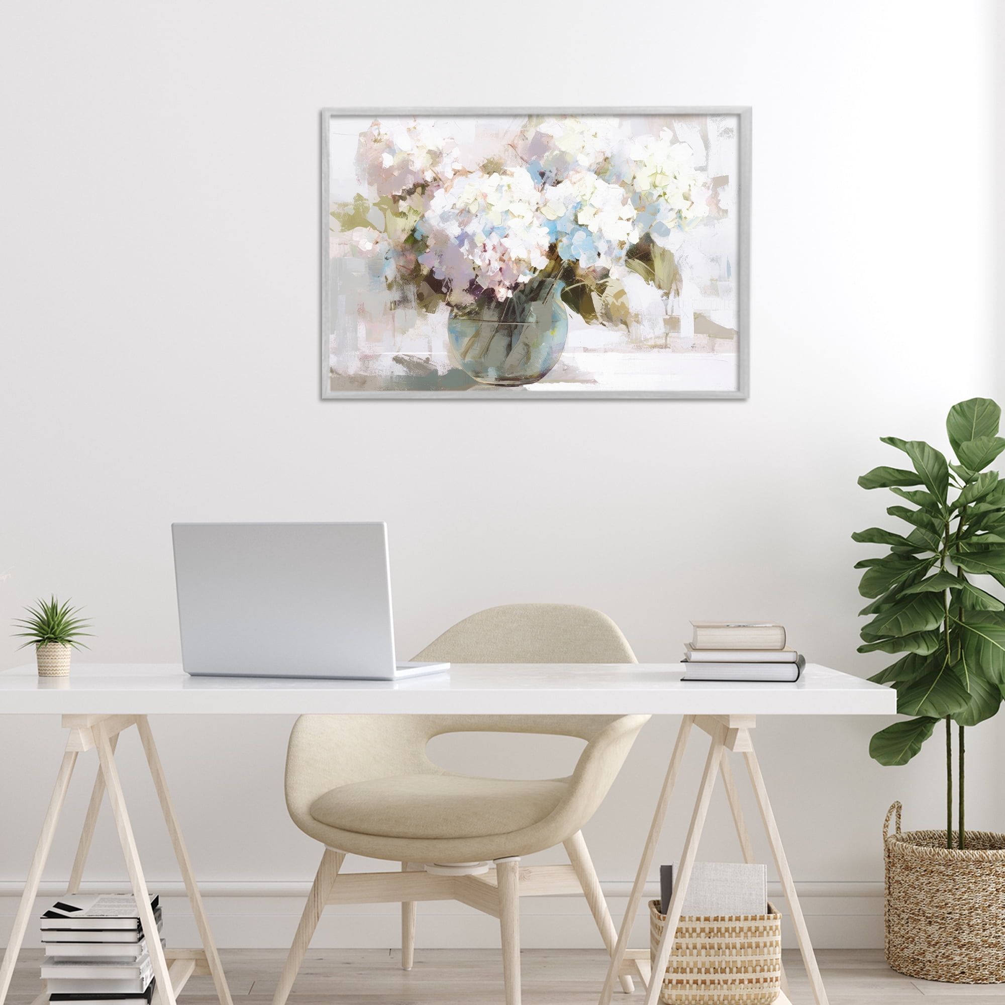 Stupell Industries Blushing Bride Garden Flowers Gray Framed Giclee Art, design by Tina LeCour